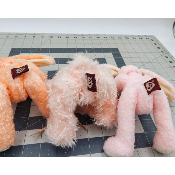 Ty Attic Treasures Collectible Bunnies Strawbunny Camelia Blush Jointed Plush - Picture 10 of 12